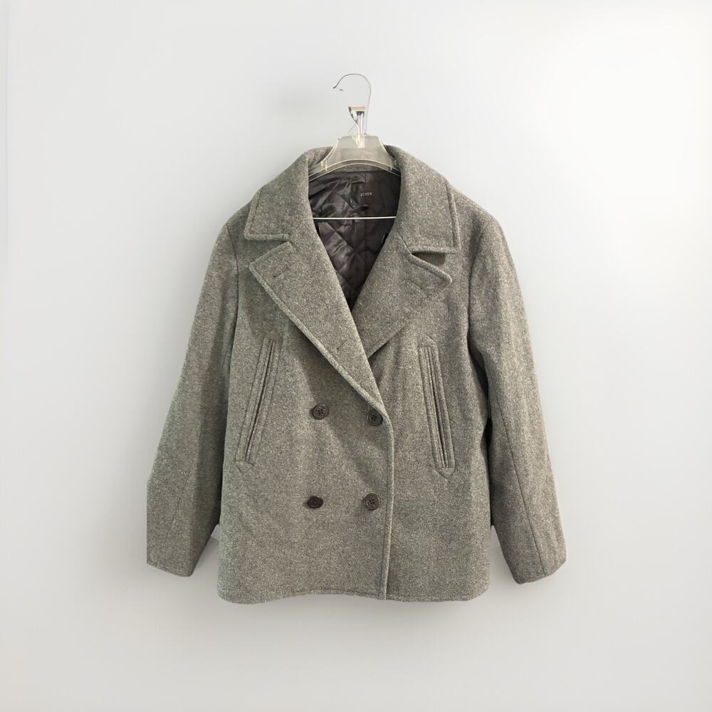 J Crew Dock Peacoat Jacket PrimaLoft Grey Men's Lg Classic Preppy